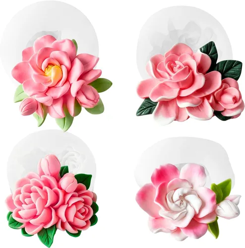 Miniatura 16 de 3 moldes de silicona de flores de tulipán 3D de resina floral para velas de jabón, molde de flores de fondant de chocolate para decoración de velas