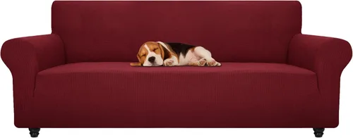 Miniatura 44 de ZNSAYOTX Funda súper elástica para silla (30"-47"), nuevas fundas de silla a rayas para sala de estar, aptas para perros y mascotas, protector