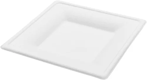 Miniatura 8 de KARAT EARTH Plato cuadrado de bagazo, platos desechables ecológicos, color blanco, 500 piezas (6 x 6 pulgadas)