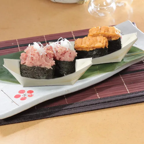 Miniatura 7 de Hoolerry 600 platos de bambú desechables de madera de bambú, cuencos y cubiertos de bambú para sushi, bandeja de servir para fiestas, catering, uso