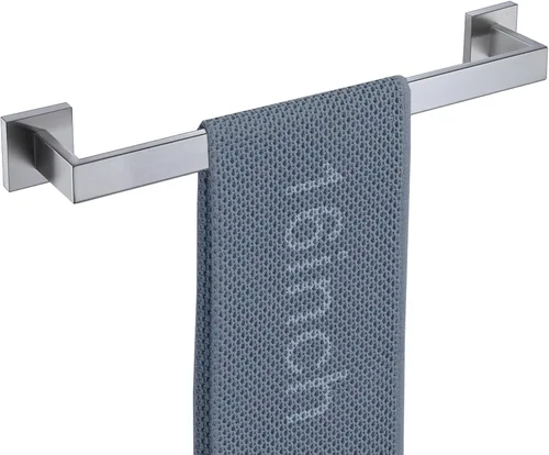 Miniatura 12 de LANC 2 paquetes de barras de toalla de baño de 16 pulgadas, total de 18 estantes cuadrados para toallas de baño, soportes para toallas de mano