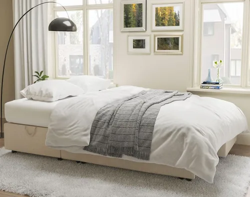 Miniatura 7 de VanAcc - Sofá cama con sofá cama extraíble de 2 en 1 con sofá cama extraíble con chaise de almacenamiento para sala de estar, cómodo sofá cama, Beige