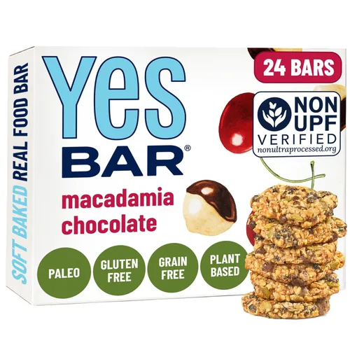 Miniatura 21 de YES Nut Bars - Fresa y coco - Barras suaves masticables saludables hechas con jarabe de arce orgánico, veganas, paleo, sin gluten, sin azúcar