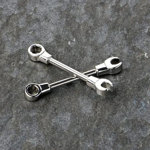 Miniatura 6 de Body Candy Juego de 2 anillos de acero inoxidable para pezón, calibre 14, 0.512 in, Acero inoxidable