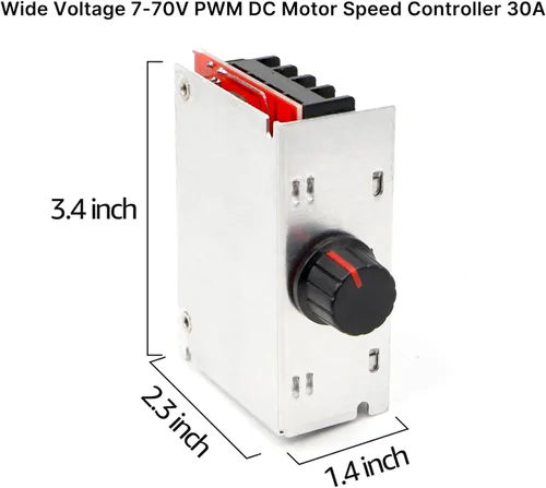 Miniatura 2 de RioRand Control de velocidad del motor PWM DC interruptor de control 7-70V 30A Fusible (RRLSKJAASSSSSSS)