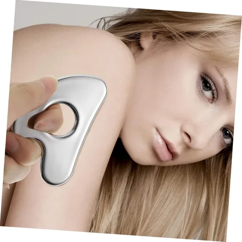 Miniatura 7 de Beavorty Tabla de raspado de metal, accesorio de masaje, raspador facial para el hogar, masajeador de cuello, hombro, brazo, raspador de pies