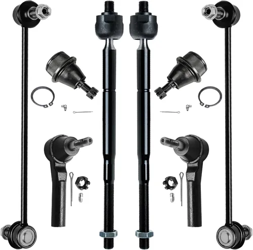 Miniatura 210 de Detroit Axle – Kit de suspensión delantera para Hyundai 2013-2018 Santa Fe 2 enlaces de barra de estabilizador 4 varillas de amarre interiores
