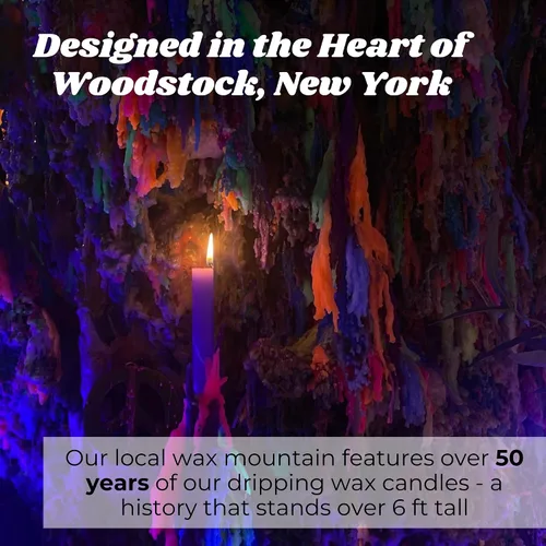 Miniatura 6 de Candlestock Hippie Drippy Drip Candles - Paquete de 11 velas cónicas de goteo – Velas de fusión de botellas de vino (arcoíris hippie)