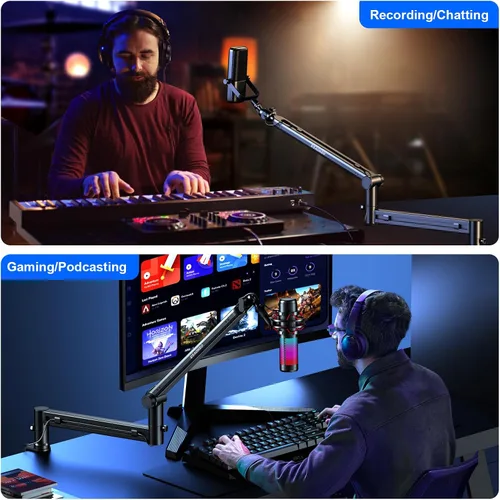 Miniatura 7 de Brazo de Micrófono, Aokeo AK-58 - Soporte de Brazo de Micrófono de Escritorio de Bajo Perfil Ajustable, Adecuado para Blue Yeti, Snowball iCE