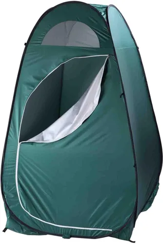 Tienda de campaña portátil desplegable para inodoro, camping, ducha, tienda de campaña para vestuario, verde, 47.2 pulgadas de ancho x 74.8 pulgadas