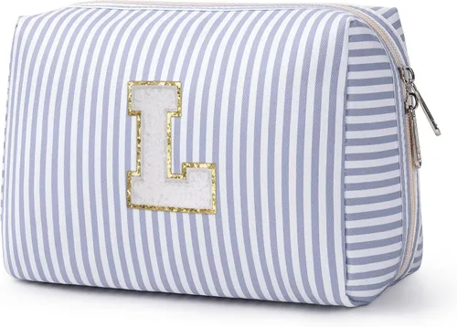 Miniatura 7 de Narwey Bolsa de maquillaje con inicial, regalos de graduación para adolescentes, niñas, niños y adolescentes, cosas de moda de 6 a 18 años, bolsa