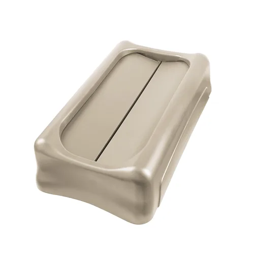 Miniatura 2 de Rubbermaid Commercial Products, Tapa basculante SLIM JIM para uso con contenedores ventilados SLIM JIM de 16/23 galones, color beige