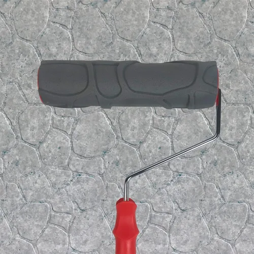 Miniatura 11 de Nichiyo Rodillo de pintura con patrón de 10 pulgadas para decoración de pared, textura clásica de ladrillo en relieve, rodillo de goma, herramienta
