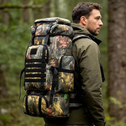 Miniatura 7 de Mochila de senderismo W WINTMING para hombres 70L/100L, mochila de campamento, mochila militar Molle, paquete de asalto de 3 días para escalada
