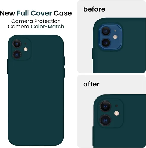 Miniatura 4 de FireNova Funda diseñada para iPhone 11, [borde recto] mejorada [protección de cámara] Funda de silicona con forro de microfibra suave antiarañazos