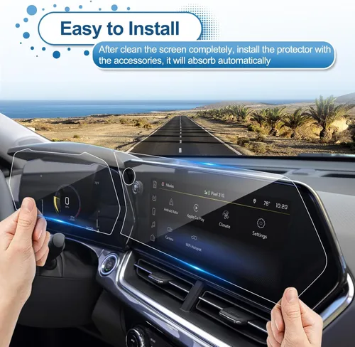Miniatura 6 de Paquete de 2 protectores de pantalla para Chevy Trax 2024 2025 2026 para Chevrolet Trax (11 pulgadas Navi+8 pulgadas Dash) (LT/2RS/ACTIV), vidrio
