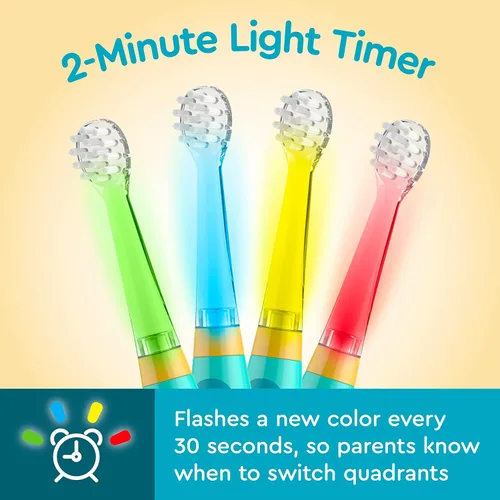 Miniatura 3 de Brusheez Cepillo de dientes sónico para niños pequeños - Cepillo de dientes seguro y suave para edades 1-3 con temporizador de 2 minutos incorporado