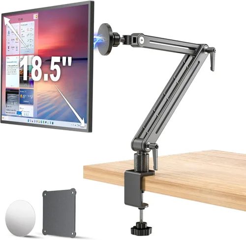 Miniatura 8 de Jakeko Soporte para brazo de monitor portátil, diseño de aluminio con ultraestabilidad y alta capacidad de carga