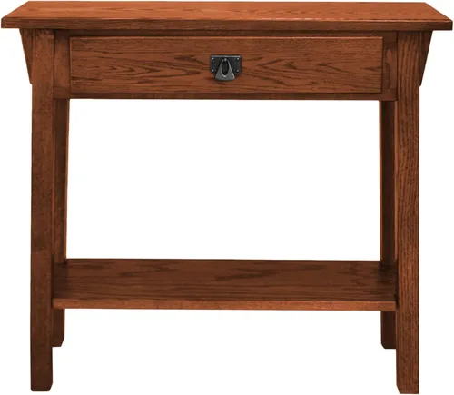 Leick Home Mesa de Consola Mission, Madera Maciza, 1 Cajón de Almacenamiento, Estante de Exhibición Inferior, Profundidad Estrecha, Fácil Montaje,