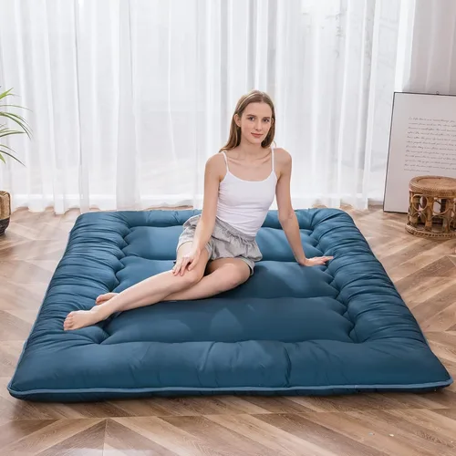 Miniatura 57 de MAXYOYO - Colchón de piso japonés, colchón tipo futón, colchón de tatami grueso, plegable, enrollable, colchón para niños y niñas, para dormitorio