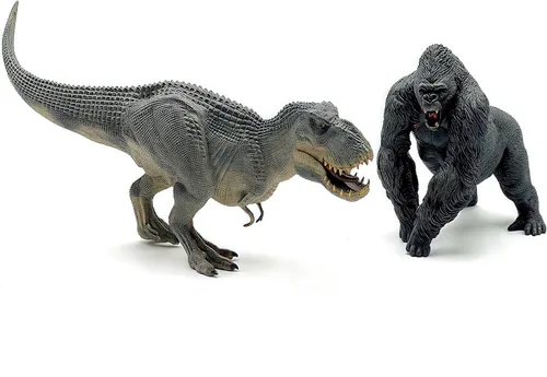 Miniatura 8 de Gemini&Genius Gorilla Toys Tyrannosaurus Rex Dinosaur World Toys Stand Up con mandíbula movible, figura de acción de gorila de regalo para niños