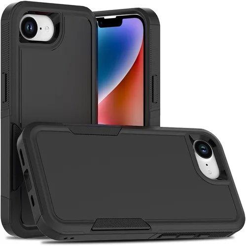 Miniatura 44 de Funda WOGROO para iPhone 8 Plus, iPhone 7 Plus de 5.5 pulgadas, funda protectora para teléfono a prueba de golpes, fuerte y duradera, color negro