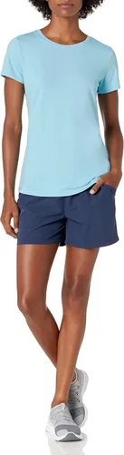 Miniatura 5 de Tienda Essentials Camiseta Tech Stretch de manga corta con cuello redondo para mujer (disponible en tallas grandes), varios paquetes