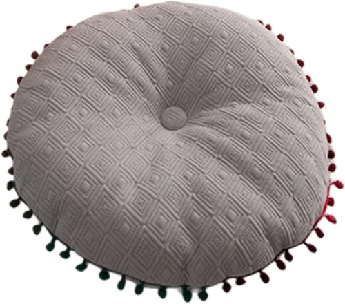 Miniatura 10 de Cojín redondo de bola redonda Almohada de sofá Cojín de piso (naranja, 15.7in40cm)