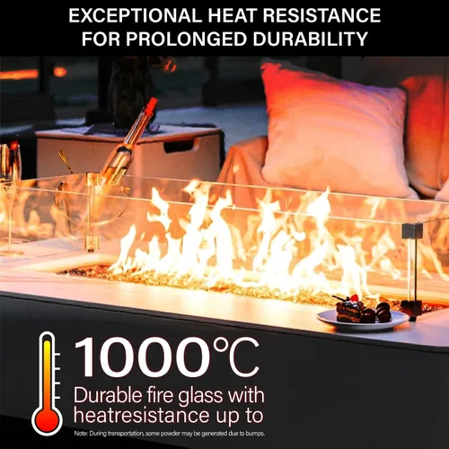 Miniatura 41 de NUPICK Vidrio de Fuego de 5 Libras, Vidrio Brillante para Fogata de 1/2 Pulgada, Roca de Vidrio Templado para Fogata para Propano o Gas Natural