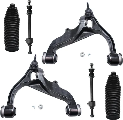 Miniatura 139 de Detroit Axle - Kit de brazos de control de extremo delantero 4WD para Ford 04-08 F-150, 06-08 Lincoln Mark LT, 4 extremos de barra de acoplamiento