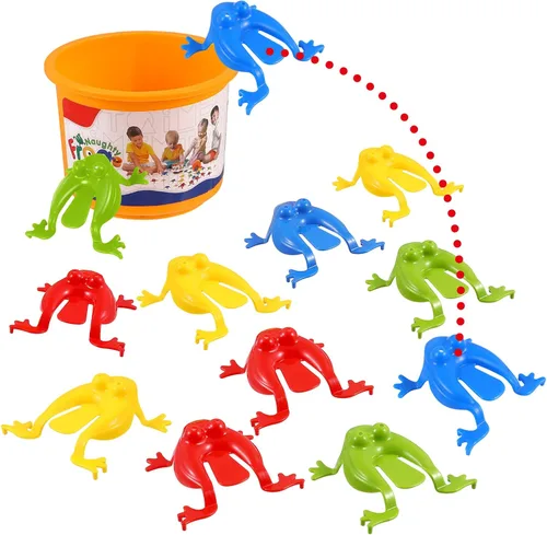 Toyvian Paquete de 12 juguetes de salto de colores surtidos para niños, regalos de fiesta para niños, Pascua, cumpleaños, bolsas de regalo,