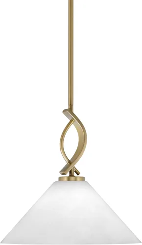 Miniatura 28 de Toltec Lighting Cavella Stem Colgado Mini colgante, acabado grafito, vidrio de muselina blanca de 4 pulgadas