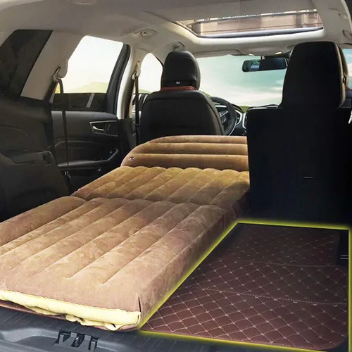 Miniatura 7 de Goplus - Colchón inflable para asiento trasero de auto, incluyen bomba de aire eléctrica, ideal para acampar, viajes o para dormir en casa, inflado