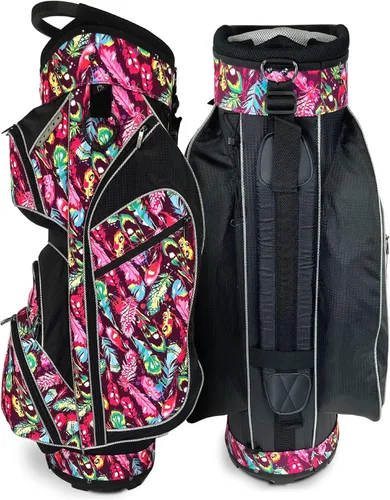 Miniatura 11 de Taboo Fashions Ladies Golf Bag - 14-Way Women’s Golf Cart Bag with Insulated Cooler Pocket, Rain Hood, 7 Zippered Pockets & More - Stylish Golf