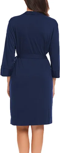Miniatura 4 de Bluetime - Bata de algodón para mujer, kimono corto de algodón para usar como ropa para dormir o para relajarse.