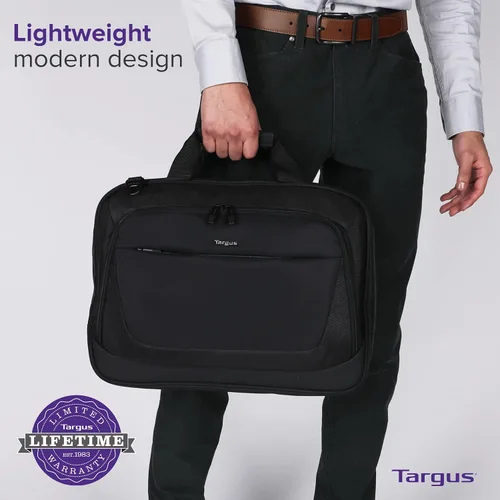 Miniatura 7 de Targus CityLite Maletín para portátil con bandolera y mensajero para laptop de 15.6 pulgadas, Negro (TBT053US)