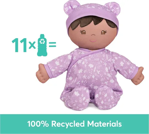 Miniatura 5 de GUND Muñeca de bebé sostenible para bebé, muñeca de felpa hecha de materiales reciclados, para bebés y recién nacidos, morado, 12 pulgadas Muñeca