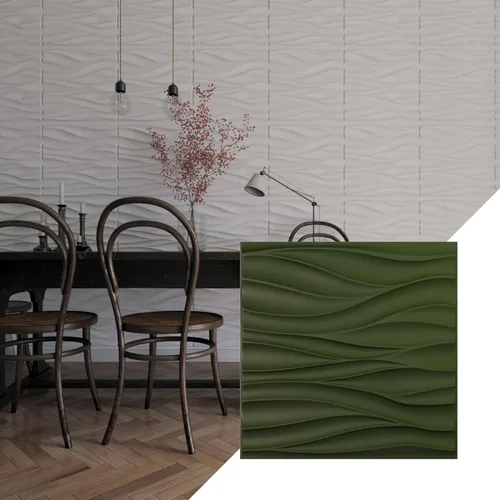 Miniatura 22 de Ekena Millwork 19 5/8 pulgadas de ancho x 19 5/8 pulgadas de alto, ondulado EnduraWall decorativo 3D, cobre envejecido (cubre 2.67 pies cuadrados).