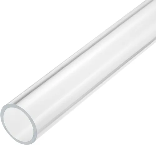 Miniatura 40 de MECCANIXITY Tubo acrílico transparente rígido redondo tubo 44mm (1.7") ID 50mm (2") OD 14" para lámparas y linternas, sistema de refrigeración por