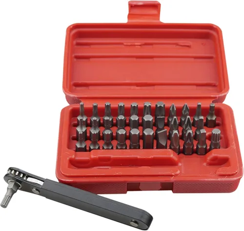 Miniatura 2 de K402 - Juego de puntas de destornillador con llave de trinquete, 1/4 pulgadas, 34 piezas