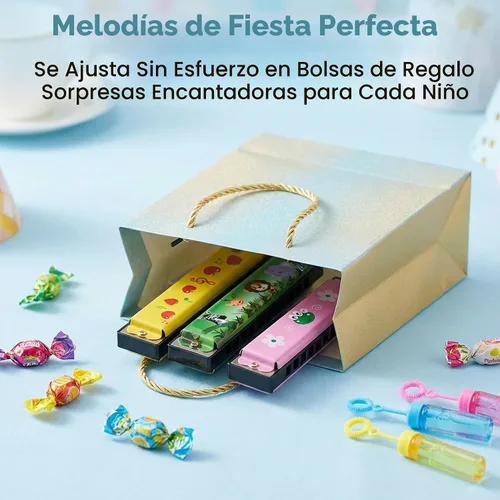 Miniatura 3 de 24 piezas de armónicas para niños a granel - Recuerdos de fiesta de cumpleaños, regalos de devolución para niños de 4-8 y 8-12 años, niños y niñas