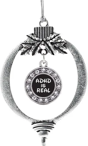 Miniatura 63 de Inspired Silver - Twin One - Adorno festivo de Navidad de plata - Adorno festivo de árbol de Navidad con dije de círculo y circonita cúbica