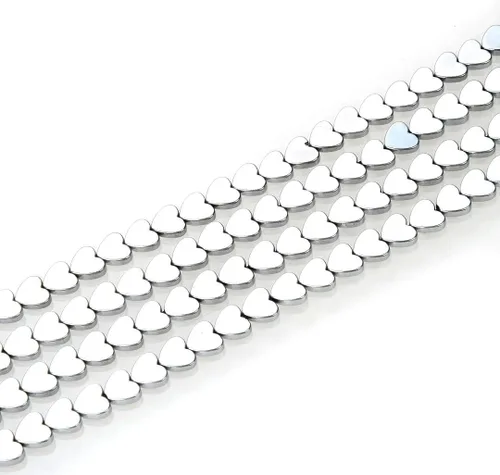 Cuentas sueltas de corazón de cuarzo de cristal genuino para aretes de madera de cristal de perla, pulsera, collar, tobillera colgante, llavero,