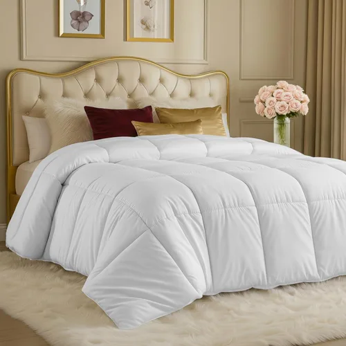 Miniatura 21 de Utopia Bedding Edredones tamaño Queen, relleno de edredón para todas las estaciones, edredón alternativo de plumón cosido en caja con pestañas