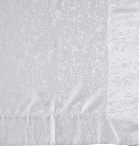 Miniatura 5 de Violet Linen Patrón clásico de borde abstracto, jacquard tejido de poliéster, comedor, banquete de fiesta y vacaciones, blanco, 70 x 180 pulgadas