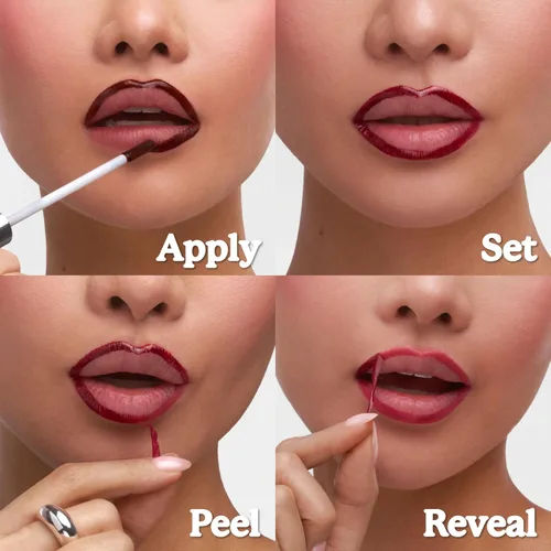 Miniatura 6 de Sacheu Lip Liner STAY-N Peel Off Lip Stain — Tinte labial impermeable de larga duración con ácido hialurónico y vitamina E — Acabado mate a prueba