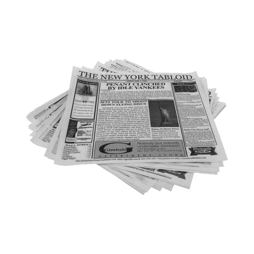 Miniatura 27 de G.E.T. 4-TF1600 - Forro de papel de periódico francés de 12 x 12 pulgadas, blanco seguro para alimentos, contenedor de delicatessen, molino