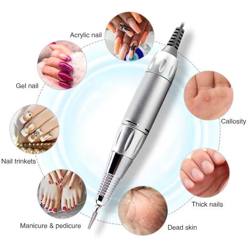 Miniatura 5 de AZ GOGO - Taladro de uñas portátil de 30000 RPM, taladro eléctrico profesional recargable para uñas de gel acrílico, manicura/pedicura, pulido