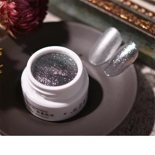 Miniatura 54 de Nail Art Gel - Esmalte de uñas en gel sólido con purpurina y barro altamente pigmentado (328)