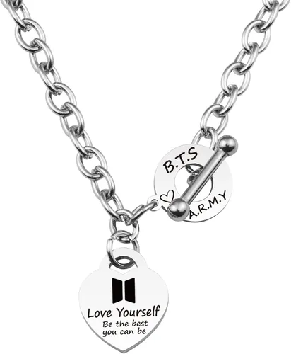 ARETIS Kpop Bangtan - Collar de regalo para niños Be the best J-HOPE JIMIN JIN JK RM SUGA V Collar Bangtan Boys Lover Jewelry Regalo para niños fans